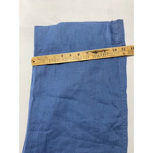Lauren Ralph Lauren Blue Drawstring Pants — Linen Blend — RL Buckle — Size 8 - Picture 10 of 11
